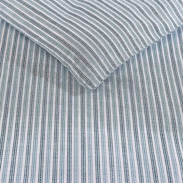 imageEddie Bauer Twin Duvet Cover Set Cotton Bedding Set with Matching Shams Casual Home Dcor Ticking Stripe Navy TwinTicking Stripe Navy Twin