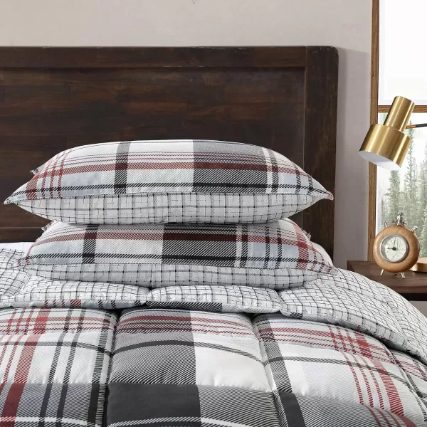 imageEddie Bauer Twin Duvet Cover Set Reversible Microsuede Bedding Set with Matching Shams Casual Home Dcor Normandy Plaid Black TwinNormandy Plaid Black King
