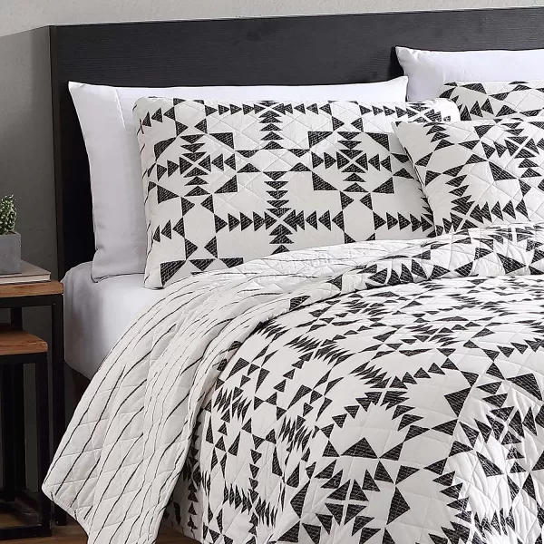imageEddie Bauer Twin Quilt Set Cotton Reversible Bedding Set All Season Home Dcor with Bonus Pillow Cover Arrowhead Charcoal TwinKing Arrowhead CharcoalIvory