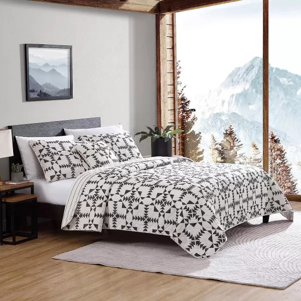 imageEddie Bauer Twin Quilt Set Cotton Reversible Bedding Set All Season Home Dcor with Bonus Pillow Cover Arrowhead Charcoal TwinTwin Arrowhead CharcoalIvory