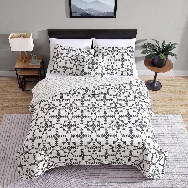 imageEddie Bauer Twin Quilt Set Cotton Reversible Bedding Set All Season Home Dcor with Bonus Pillow Cover Arrowhead Charcoal TwinTwin Arrowhead CharcoalIvory