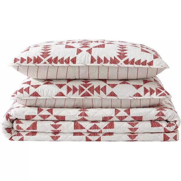imageEddie Bauer Twin Quilt Set Cotton Reversible Bedding Set All Season Lodge Home Dcor Arrowhead Red TwinTwin Arrowhead RedIvory