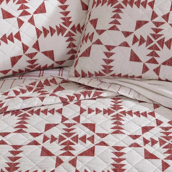 imageEddie Bauer Twin Quilt Set Cotton Reversible Bedding Set All Season Lodge Home Dcor Arrowhead Red TwinTwin Arrowhead RedIvory