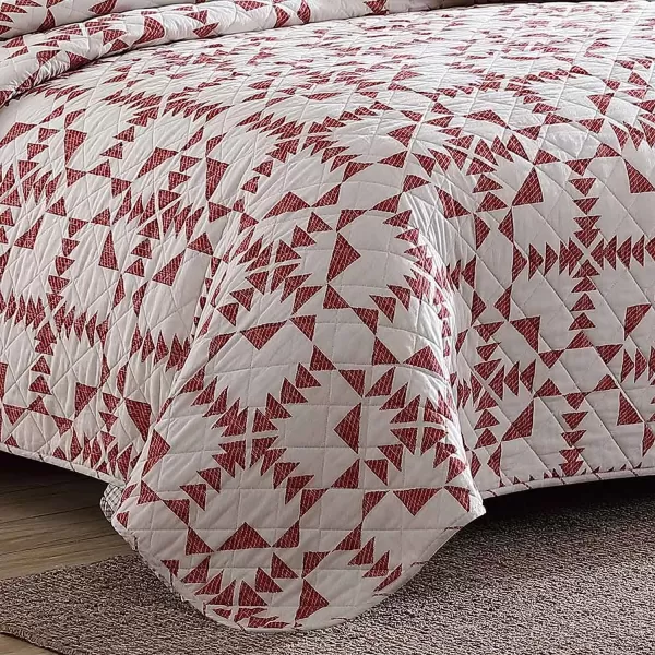 imageEddie Bauer Twin Quilt Set Cotton Reversible Bedding Set All Season Lodge Home Dcor Arrowhead Red TwinTwin Arrowhead RedIvory
