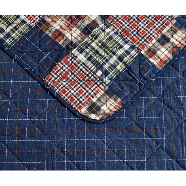imageEddie Bauer Twin Quilt Set Cotton Reversible Bedding Set All Season Lodge Home Dcor Madrona NavyRed TwinKing Madrona NavyRed
