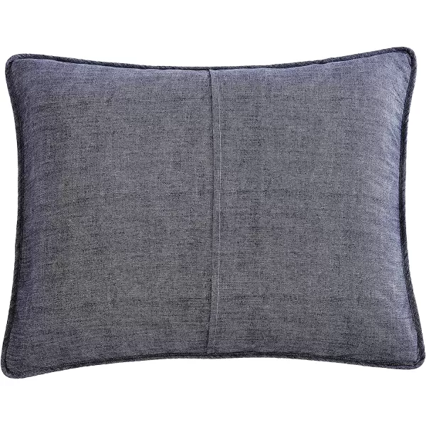 imageEddie Bauer Twin Quilt Set Cotton Reversible Bedding with Matching Sham Home Decor for All Seasons Lakehouse Plaid Blue TwinKing Dark Grey