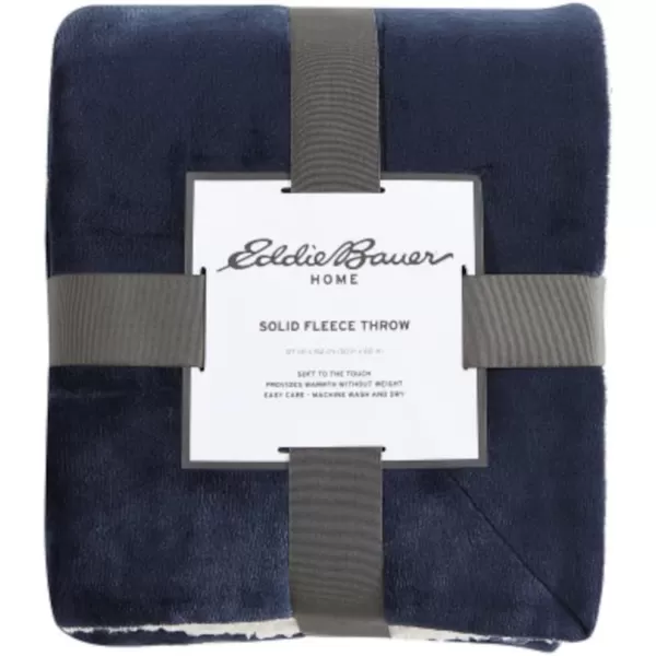 imageEddie Bauer UltraPlush Collection Throw BlanketReversible Sherpa Fleece Cover Soft amp Cozy Perfect for Bed or Couch BlueSherpa Reverse Blue