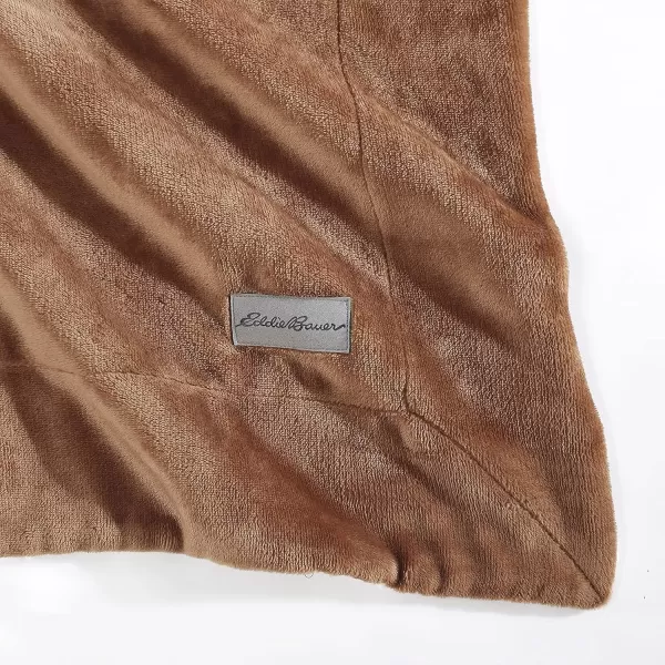 imageEddie Bauer UltraPlush Collection Throw BlanketReversible Sherpa Fleece Cover Soft amp Cozy Perfect for Bed or Couch BlueSherpa Reverse Brown