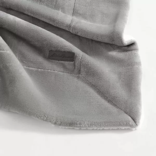 imageEddie Bauer UltraPlush Collection Throw BlanketReversible Sherpa Fleece Cover Soft amp Cozy Perfect for Bed or Couch BlueSherpa Reverse Grey
