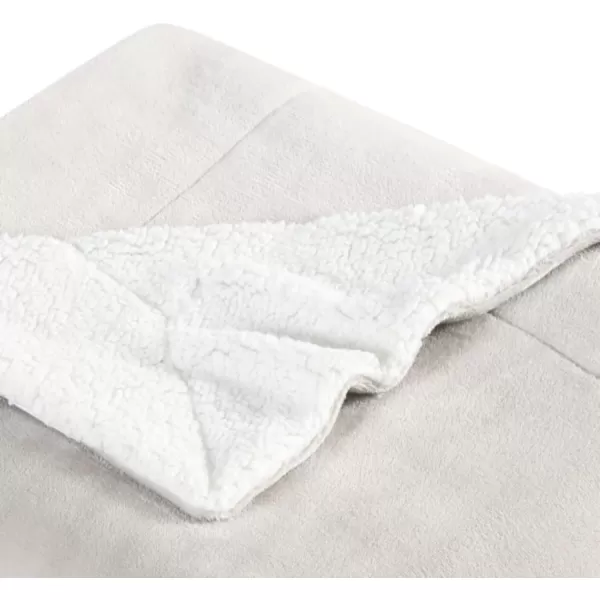 imageEddie Bauer UltraPlush Collection Throw BlanketReversible Sherpa Fleece Cover Soft amp Cozy Perfect for Bed or Couch BlueSherpa Reverse Oyster