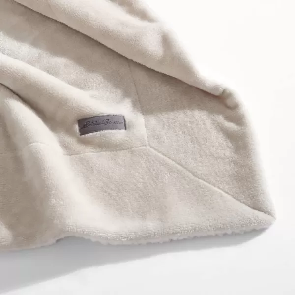 imageEddie Bauer UltraPlush Collection Throw BlanketReversible Sherpa Fleece Cover Soft amp Cozy Perfect for Bed or Couch BlueSherpa Reverse Oyster