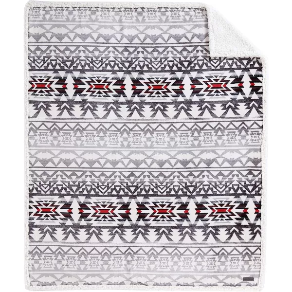 imageEddie Bauer UltraPlush Collection Throw BlanketReversible Sherpa Fleece Cover Soft amp Cozy Perfect for Bed or Couch Emperor PenguinClyde Hill Stripe