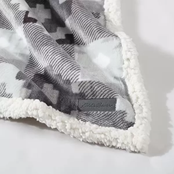 imageEddie Bauer UltraPlush Collection Throw BlanketReversible Sherpa Fleece Cover Soft amp Cozy Perfect for Bed or Couch Emperor PenguinCopper Creek Grey