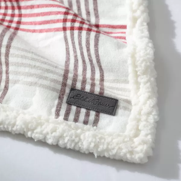imageEddie Bauer UltraPlush Collection Throw BlanketReversible Sherpa Fleece Cover Soft amp Cozy Perfect for Bed or Couch Emperor PenguinNew Castle Red