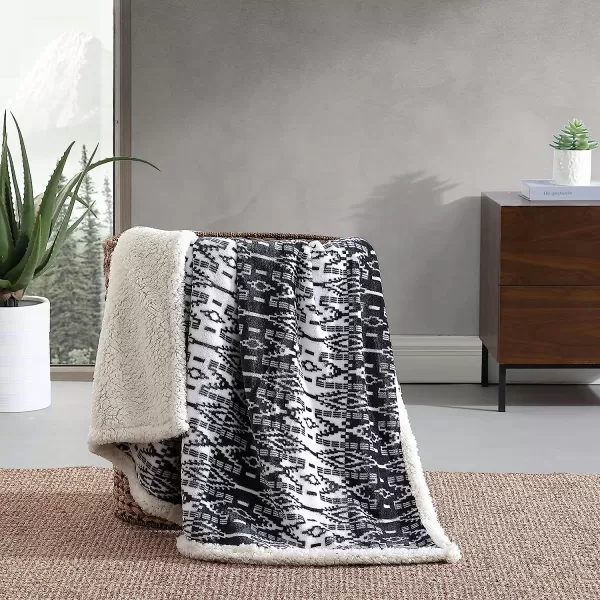 imageEddie Bauer UltraPlush Collection Throw BlanketReversible Sherpa Fleece Cover Soft amp Cozy Perfect for Bed or Couch Emperor PenguinSan Juan Grey