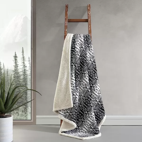imageEddie Bauer UltraPlush Collection Throw BlanketReversible Sherpa Fleece Cover Soft amp Cozy Perfect for Bed or Couch Emperor PenguinSan Juan Grey