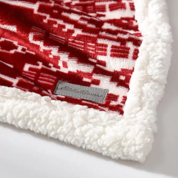 imageEddie Bauer UltraPlush Collection Throw BlanketReversible Sherpa Fleece Cover Soft amp Cozy Perfect for Bed or Couch Emperor PenguinSan Juan Red Clay