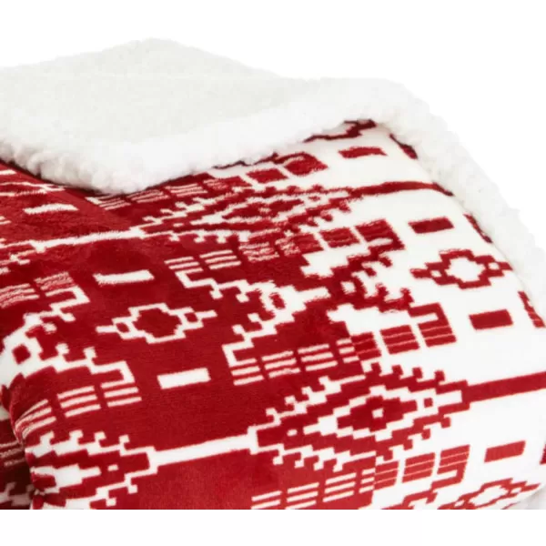 imageEddie Bauer UltraPlush Collection Throw BlanketReversible Sherpa Fleece Cover Soft amp Cozy Perfect for Bed or Couch Emperor PenguinSan Juan Red Clay