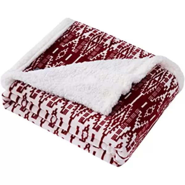 imageEddie Bauer UltraPlush Collection Throw BlanketReversible Sherpa Fleece Cover Soft amp Cozy Perfect for Bed or Couch Emperor PenguinSan Juan Red Clay