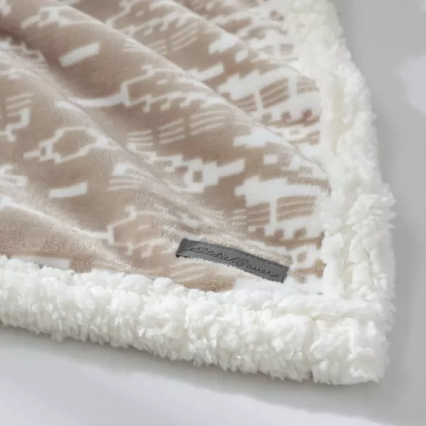 imageEddie Bauer UltraPlush Collection Throw BlanketReversible Sherpa Fleece Cover Soft amp Cozy Perfect for Bed or Couch Emperor PenguinWhite Brown