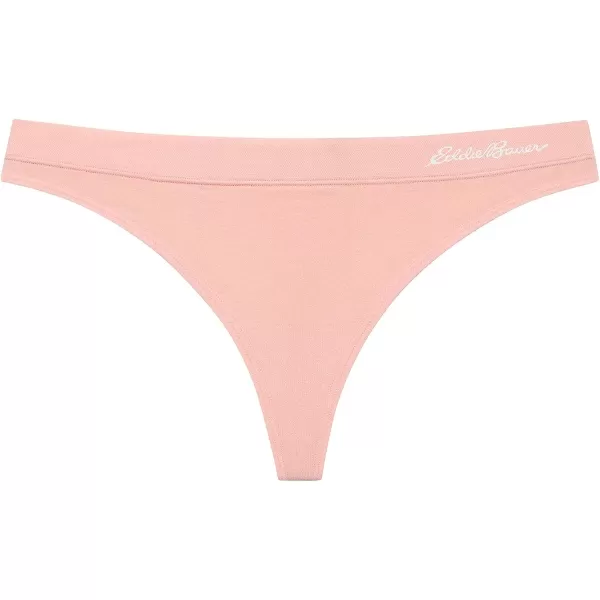 imageEddie Bauer Womens Active Stretch Thong Underwear with Elastic Waistband 3 PackPink HazeNatural IndigoTrue Camo