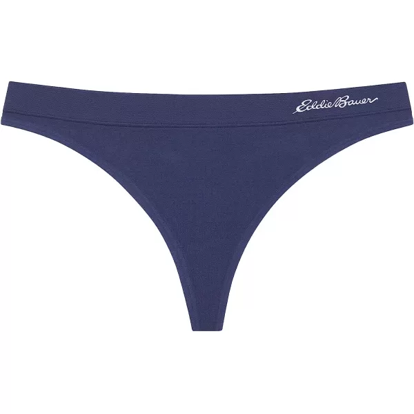 imageEddie Bauer Womens Active Stretch Thong Underwear with Elastic Waistband 3 PackPink HazeNatural IndigoTrue Camo