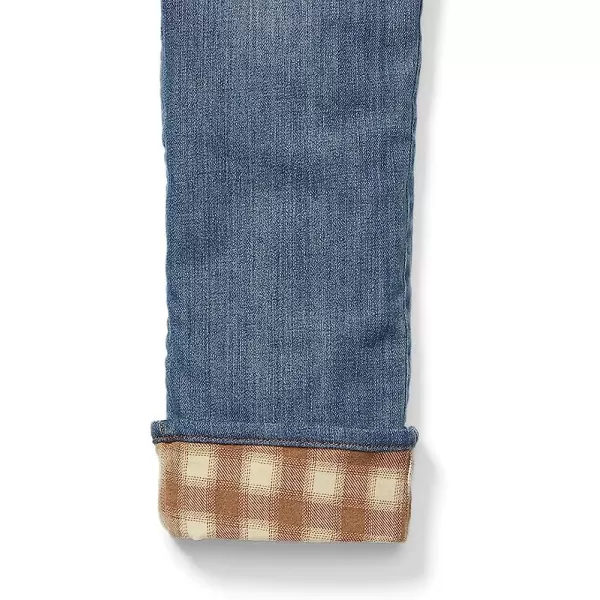 imageEddie Bauer Womens Boyfriend FlannelLined JeansPetite Washed Indigo