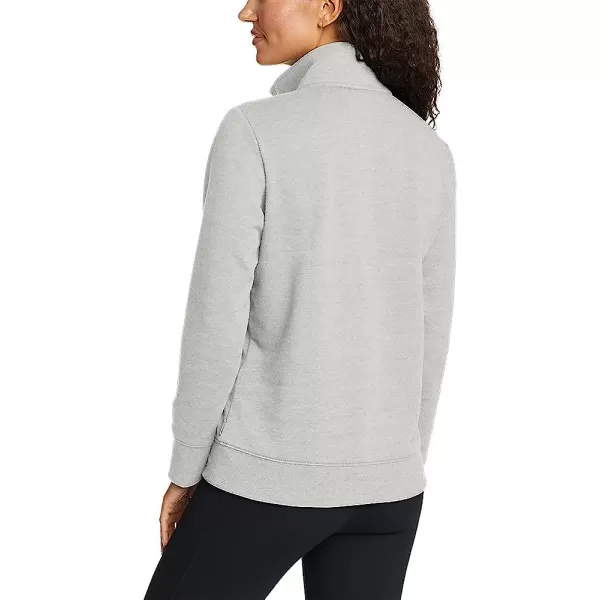 imageEddie Bauer Womens Camp Fleece LongSleeve 14ZipLt Htr Gray