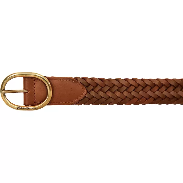 imageEddie Bauer Womens Center Bar Woven Leather BeltTan