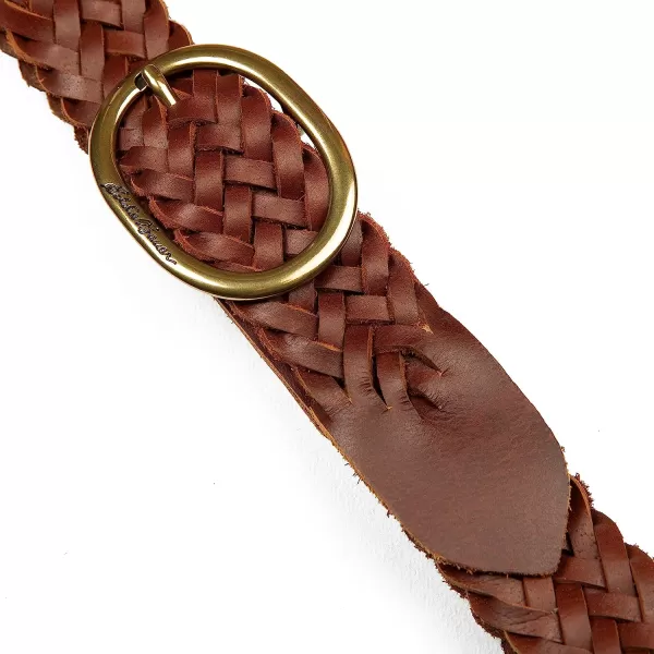 imageEddie Bauer Womens Center Bar Woven Leather BeltTan