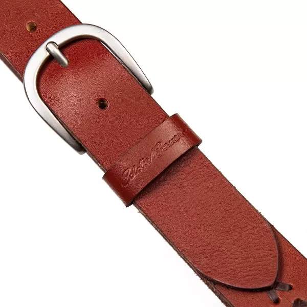 imageEddie Bauer Womens Center Lacing Detailed Leather BeltTan
