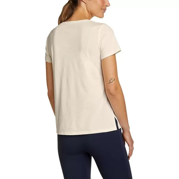 imageEddie Bauer Womens Coast and Climb ShortSleeve VNeck TShirt  SolidIvory