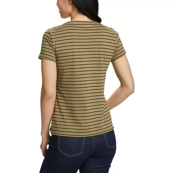 imageEddie Bauer Womens Coast and Climb ShortSleeve VNeck TShirtDk Tan