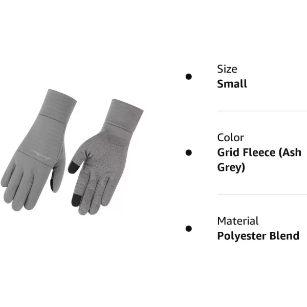 imageEddie Bauer Womens Cold Weather Performance GlovesGrid Fleece Ash Grey