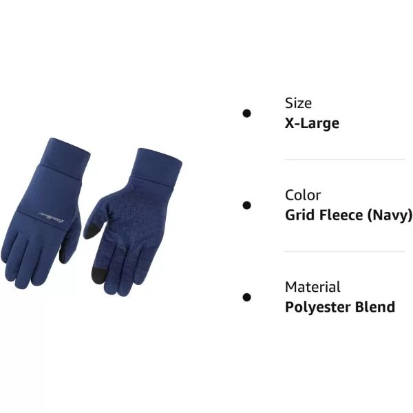 imageEddie Bauer Womens Cold Weather Performance GlovesGrid Fleece Navy