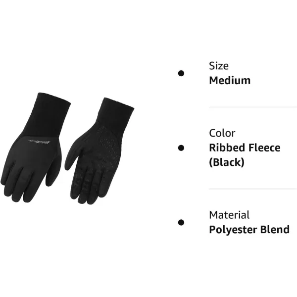 imageEddie Bauer Womens Cold Weather Performance GlovesRibbed Fleece Black