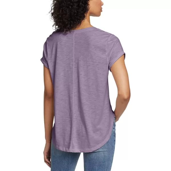 imageEddie Bauer Womens Concourse ShortSleeve PanelFront TShirtDusty Lilac