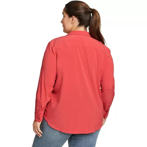 imageEddie Bauer Womens Departure 20 LongSleeve ShirtChili