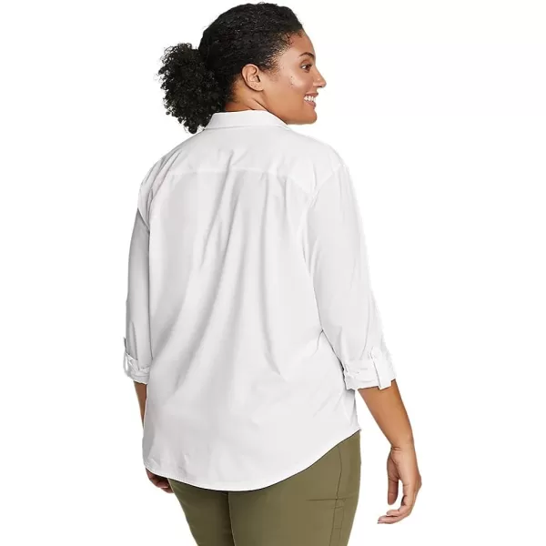 imageEddie Bauer Womens Departure 20 LongSleeve ShirtPetite Snow