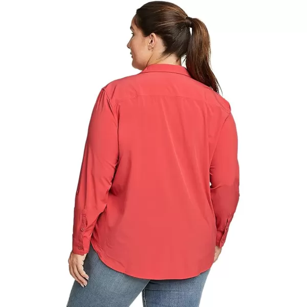 imageEddie Bauer Womens Departure 20 LongSleeve ShirtPlus Chili