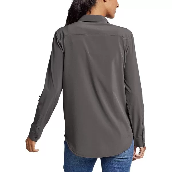 imageEddie Bauer Womens Departure 20 LongSleeve ShirtRegular Dark Smoke