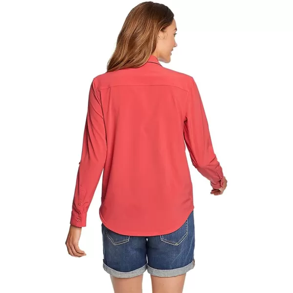 imageEddie Bauer Womens Departure 20 LongSleeve ShirtTall Chili