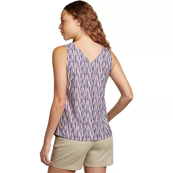 imageEddie Bauer Womens Departure VNeck Tank Top  PrintRegular Begonia