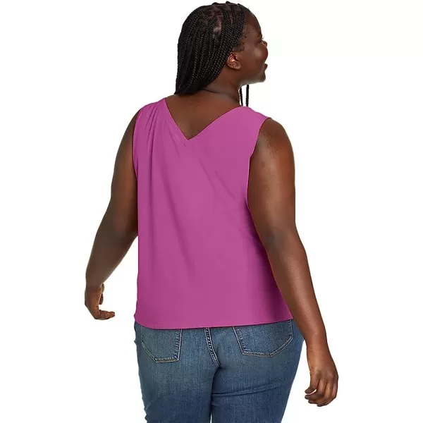 imageEddie Bauer Womens Departure VNeck Tank Top  SolidPlus Deep Magenta