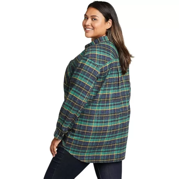 imageEddie Bauer Womens EB Hemplify Flannel ShirtPlus Mineral Green