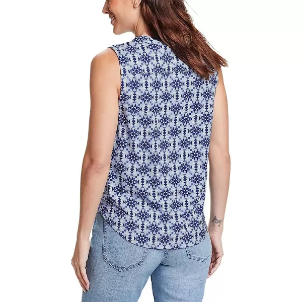 imageEddie Bauer Womens Escapelite Sleeveless Top  PrintSea Blue
