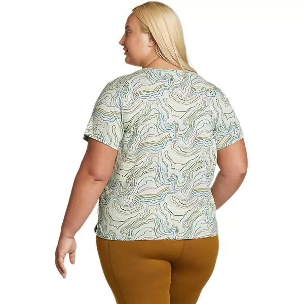 imageEddie Bauer Womens Everyday Essentials ShortSleeve TShirt  PrintedPlus Lt Green