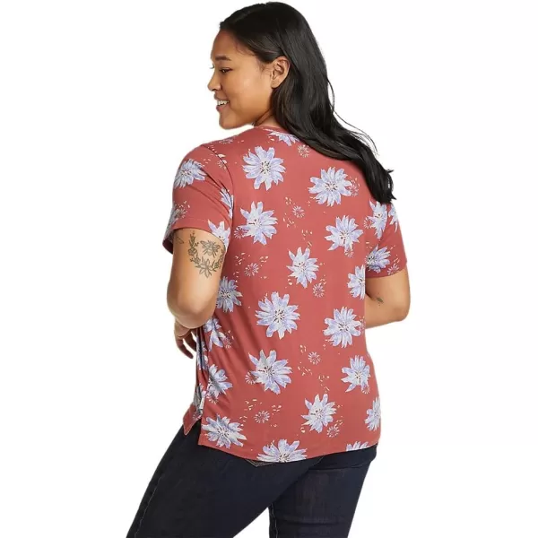 imageEddie Bauer Womens Everyday Essentials ShortSleeve TShirt  PrintedRegular Maroon