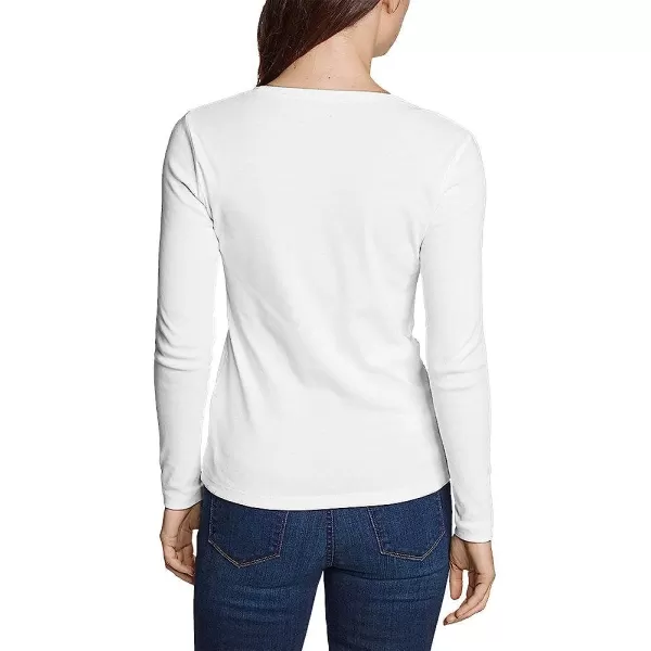 imageEddie Bauer Womens Favorite LongSleeve Crewneck TShirtPetite White