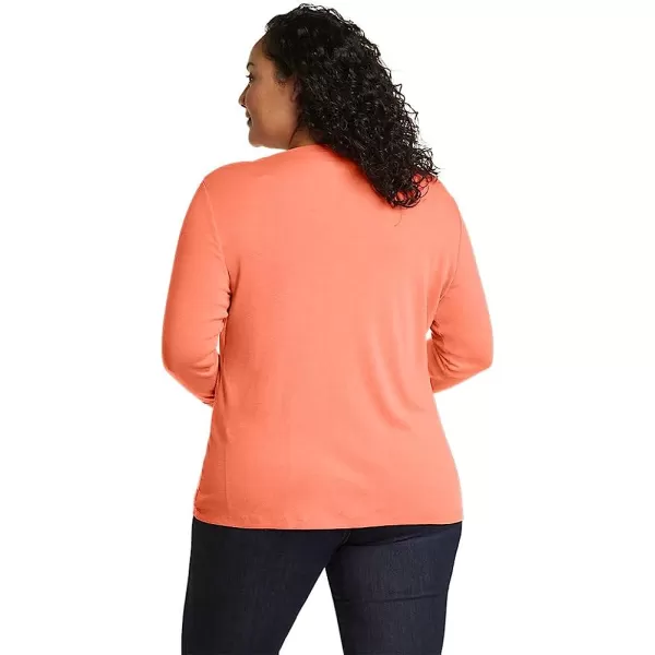 imageEddie Bauer Womens Favorite LongSleeve Crewneck TShirtPlus Dusty Coral